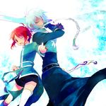  bad_id bad_pixiv_id braid mao_(tales) miyu_(matsunohara) multiple_boys one_eye_closed red_eyes red_hair sword tales_of_(series) tales_of_rebirth veigue_lungberg weapon white_hair 