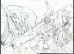  gun gundam gundam_0080 gundam_alex jellyman kampfer_(mobile_suit) mecha shotgun sketch weapon 