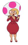  cleavage clothed clothing eyewear female glasses jolene lips lipstick mario_bros nintendo paper_mario solo unknown_artist video_games wide_hips 