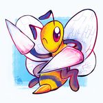  antennae anthro arthropod bee beedrill cute insect insectoid looking_at_viewer nintendo one_eye_closed pok&#233;mon pok&eacute;mon red_eyes solo stinger stripes the-chu video_games wings wink 