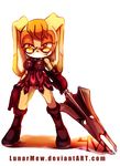  female lunarmew sega sonic_(series) vanilla_the_rabbit weapon 