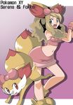  1girl fennekin fennekin_(cosplay) nintendo pokemon pokemon_(game) pokemon_xy ribbon serena_(pokemon) 