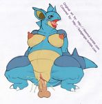  big_breasts breasts chubby collaboration erect_nipples female feral gsxk mammal nidoqueen nintendo nipples open_mouth penetration penis pok&#233;mon pok&eacute;mon pussy pussy_juice vaginal vaginal_penetration video_games 