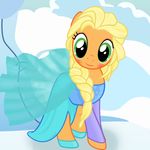  absurd_res applejack_(mlp) beavernator blonde_hair blush equine female feral friendship_is_magic green_eyes hair hi_res horse looking_at_viewer mammal my_little_pony pony smile solo 