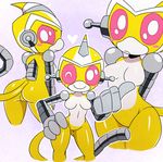  2014 anthro blush breasts butt cute female frown happy hi_res looking_at_viewer machine mammal mechanical monkey nova nude one_eye_closed primate pussy robot smile solo sssonic2 super_robot_monkey_team_hyperforce_go 