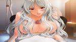  animated animated_gif breasts censored game_cg large_breasts looking_at_viewer open_mouth red_eyes sano_toshihide silver_hair 