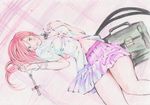  akashiya_moka derivative_work highres lying rosario+vampire shiroikame solo 