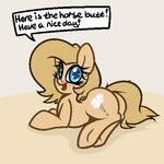  animated backy blue_eyes blush cutie_mark english_text equine female fur horse looking_at_viewer mammal my_little_pony original_character pony simple_background slavedemorto solo sparkly_eyes tan_fur tan_hair text 