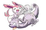  eeveelution goodra nintendo plain_background pok&#233;mon pok&eacute;mon spanking spanking649 sweat sylveon tears video_games 