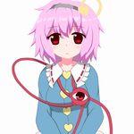  animated animated_gif blinking blouse blush emofuri eyeball hairband heart jona komeiji_satori long_sleeves looking_at_viewer md5_mismatch pink_hair red_eyes shirt short_hair simple_background solo staring string third_eye touhou ugoira_conversion upper_body white_background 