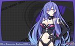  breasts cleavage hyperdimension_neptunia iris_heart purple_hair pururut red_eyes tsunako 