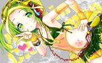  bikini_top blush c.c._lemon c.c._lemon_(character) green_eyes green_hair headphones kuromaru9 