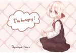  blonde_hair english hair_ribbon lispict ribbon rumia short_hair sitting solo touhou 