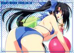  ass bikini black_hair heart-work ice_cream original suzuhira_hiro swimsuit twintails 