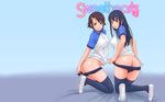  2girls akane_mio ass gym_uniform jpeg_artifacts kisaragi_gunma shiraishi_kasumi sweethearts undressing 