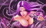  breasts chain fate/stay_night nagumo_(qmzp10) purple_eyes purple_hair rider weapon 