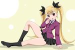  blonde_hair dance_in_the_vampire_bund long_hair mina_tepes seifuku twintails vampire 