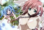  blue_hair breasts chain cleavage ikaros nude nymph red_hair sora_no_otoshimono 