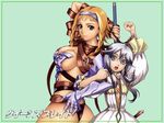  armor blonde_hair blue_eyes gray_eyes gray_hair queen&#039;s_blade reina sword weapon 