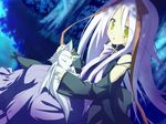  hoshizora_no_memoria long_hair mare_s_ephemeral ribbons white_hair yellow_eyes 