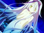  blush game_cg hoshizora_no_memoria long_hair mare_s_ephemeral nipples nude shida_kazuhiro white_hair yellow_eyes 