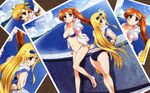  bicolored_eyes bikini fate_testarossa mahou_shoujo_lyrical_nanoha mahou_shoujo_lyrical_nanoha_strikers swimsuit takamachi_nanoha vivio 