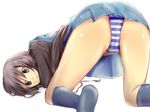  nagato_yuki panties striped_panties suzumiya_haruhi_no_yuutsu underwear 