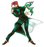  gakuran highres inubana_jiruno jojo_no_kimyou_na_bouken jojo_pose kakyouin_noriaki long_coat male_focus official_style pose red_hair school_uniform solo 