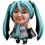  aqua_hair chibi commentary_request hatsune_miku hokkaido_(artist) lowres nendoroid realistic solo twintails vocaloid what yanagihara_kanako 