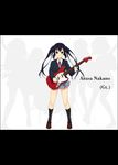  black_hair guitar instrument k-on! long_hair mizuki_makoto nakano_azusa school_uniform solo twintails 