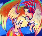  avian beak bird fluffy flying nintendo open_mouth pidgeotto pok&#233;mon pok&eacute;mon smile solo talons the-chu video_games wings 