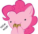  cookie friendship_is_magic fur hair my_little_pony nom pink_fur pink_hair pinkie_pie_(mlp) plain_background solo transparent_background unknown_artist 