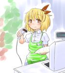  amigo_naitou apron barcode_scanner cashier rumia solo touhou 