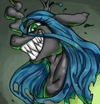  fangs female feral friendship_is_magic grin my_little_pony nekubi queen_chrysalis_(mlp) sharp_teeth smile solo teeth 