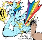  equine female feral friendship_is_magic horse kick mammal my_little_pony nekubi pain pegasus pony rainbow_dash_(mlp) wings 