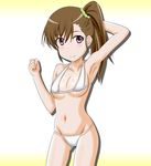  bikini brown_eyes brown_hair futami_mami highres idolmaster idolmaster_(classic) long_hair side_ponytail swimsuit takumi_(rozen_garten) 