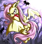  bat eating equine female feral flutterbat_(mlp) fluttershy_(mlp) flying friendship_is_magic fruit horse mammal my_little_pony nekubi pegasus pony solo wings 