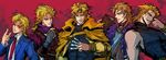  blonde_hair dio_brando hideki jojo_no_kimyou_na_bouken multiple_boys multiple_persona red_eyes 