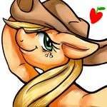  applejack_(mlp) equine female feral friendship_is_magic horse mammal my_little_pony nekubi pony smile solo 