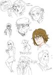  :p =_= alto_clef artist_self-insert bad_anatomy bandaid baseball_cap brown_hair camera character_request english facial_hair flying_sweatdrops gerald_(scp) glasses green_eyes hat highres jack_bright jewelry jewelry_removed kondraki labcoat looking_at_viewer multiple_boys multiple_girls necklace necklace_removed open_mouth pendant profanity scp-105 scp_foundation seneo sketch sweatdrop tongue tongue_out translated 