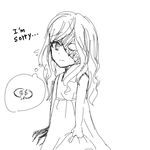  bad_id bad_pixiv_id broken child clothes_grab cyborg dress dress_grab english flying_sweatdrops greyscale long_hair looking_at_viewer monochrome neon_(kyjin) scp-191 scp_foundation sketch solo thought_bubble 
