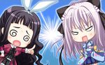  2girls 3-nin_iru! @_@ black_hair blush game_cg long_hair mibuno_suzume multiple_girls open_mouth suzui_narumi 