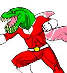  abs ambiguous_gender anthro belt brute_wyvern capcom clothing deviljho dinosaur gloves monster_hunter muscles pecs plain_background scalie scarf solo video_games viewtiful_joe white_background 