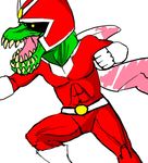  abs ambiguous_gender anthro belt brute_wyvern capcom clothing deviljho dinosaur gloves helmet monster_hunter muscles pecs plain_background scalie scarf solo video_games viewtiful_joe white_background 