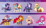  applejack_(eg) clothing cowboy_hat equestria_girls equine female fluttershy_(eg) hat hi_res horn makeup mammal my_little_pony pegasus pinkie_pie_(eg) rarity_(eg) smile sunset_shimmer_(eg) trixie_(eg) twilight_sparkle_(eg) unicorn whatchyagonnado wings 