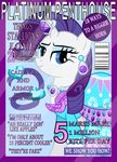  absurd_res cover english_text equine female feral friendship_is_magic hi_res horn horse magazine mammal my_little_pony pony rarity_(mlp) solo text theshadowstone unicorn 