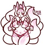  breasts canine chubby daspyorno female fox inverted_nipples mammal nipples one_eye_closed solo thick_thighs 
