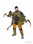  antlion armor crowbar facial_hair glasses gordon_freeman half_life_2 sketch weapon 