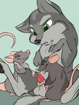  anthro blue_eyes canine carrot_(artist) claws cub cute erection feral gay green_eyes group interspecies male mammal open_mouth penis plain_background precum rat red_eyes rodent sheath sitting size_difference smile surprise tongue tongue_out toony wolf young 