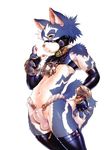  1boy bulge furry male male_focus original panties po-ju solo thighhighs underwear 